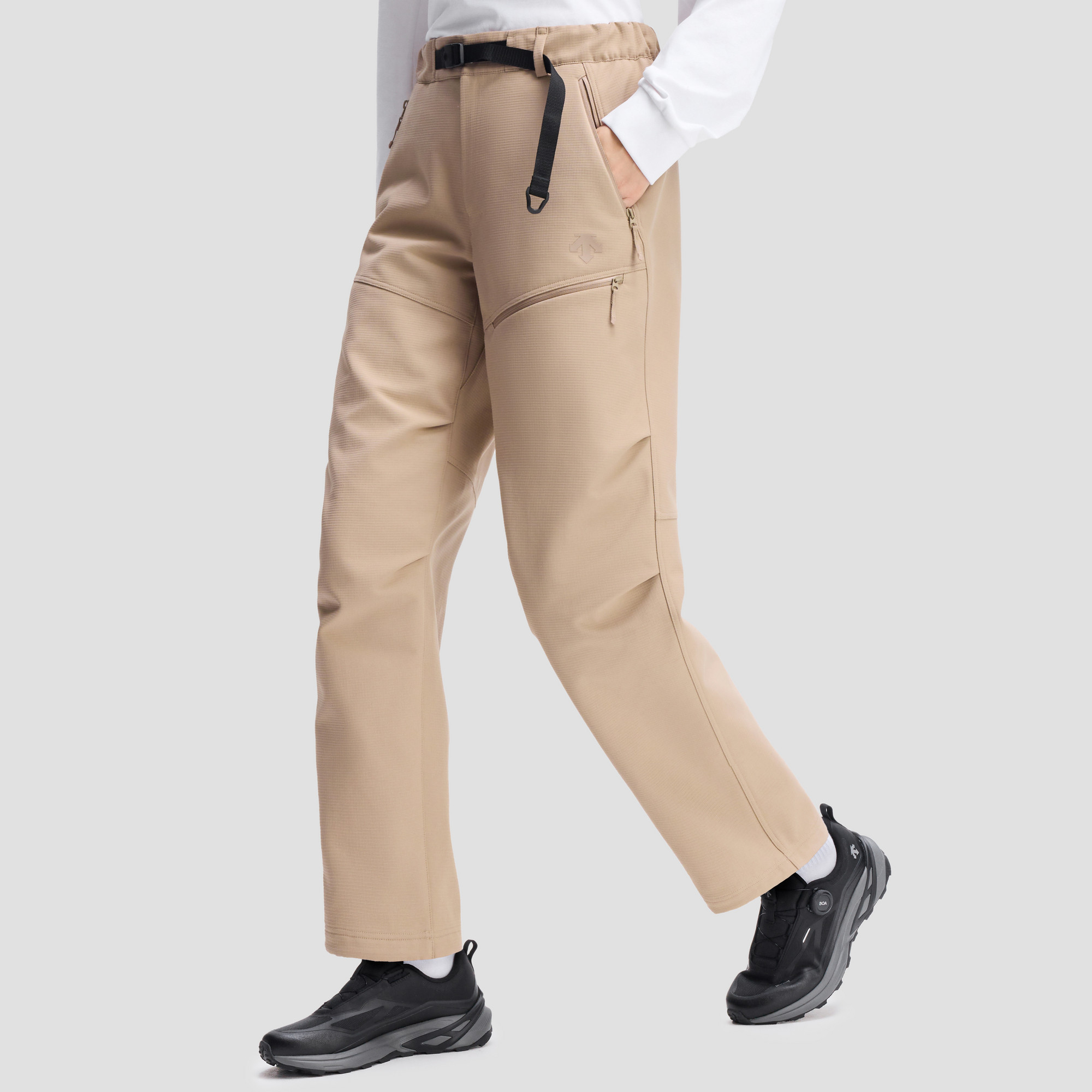 【吴磊同款】DESCENTE迪桑特男女同款防泼水加绒耐磨运动长裤,淘宝优惠券,粉丝福利购,淘宝优惠卷