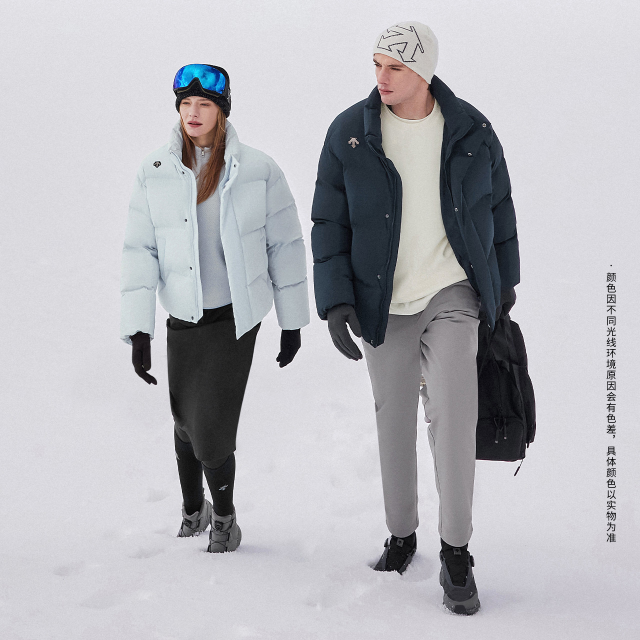 DESCENTE迪桑特男女款防钻绒防泼水HEAT NAVI保暖短款面包羽绒服,淘宝优惠券,粉丝福利购,淘宝优惠卷