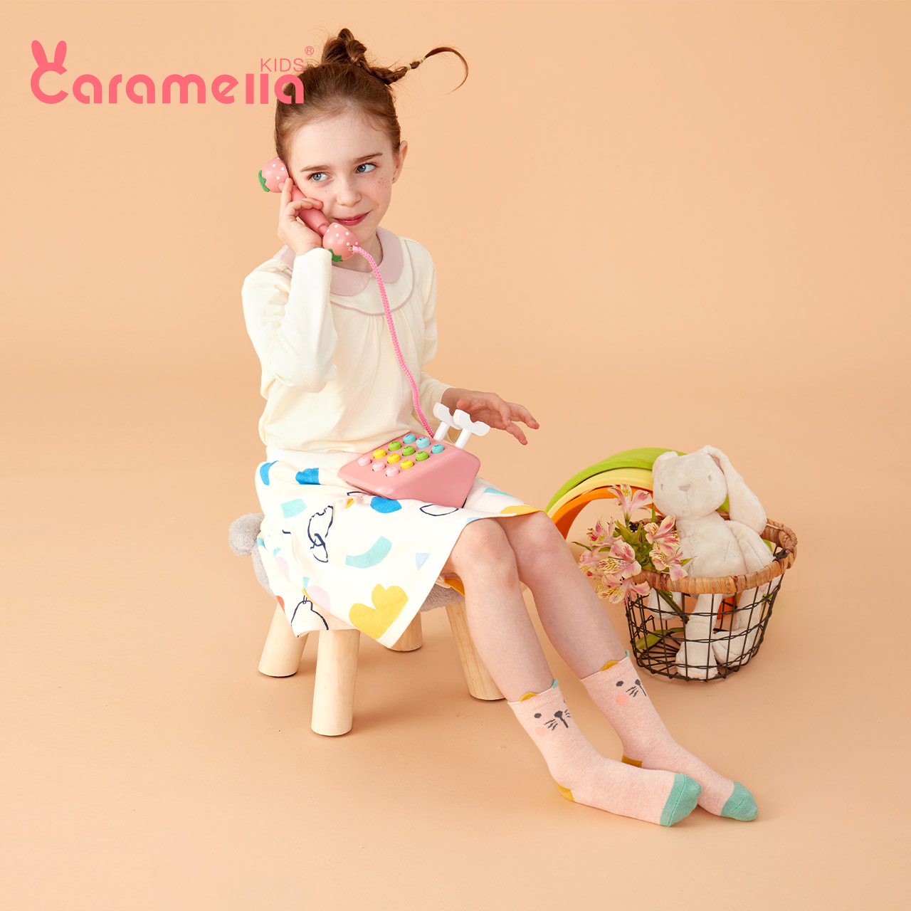 caramella卡拉美拉专卖店caramella宝宝袜春秋纯棉中筒袜子男女童袜子婴儿袜可爱卡通袜子0