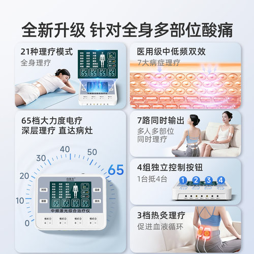 白医生中频脉冲电疗仪腰椎医用理疗家用针灸经络疏通医院治疗同款-图0