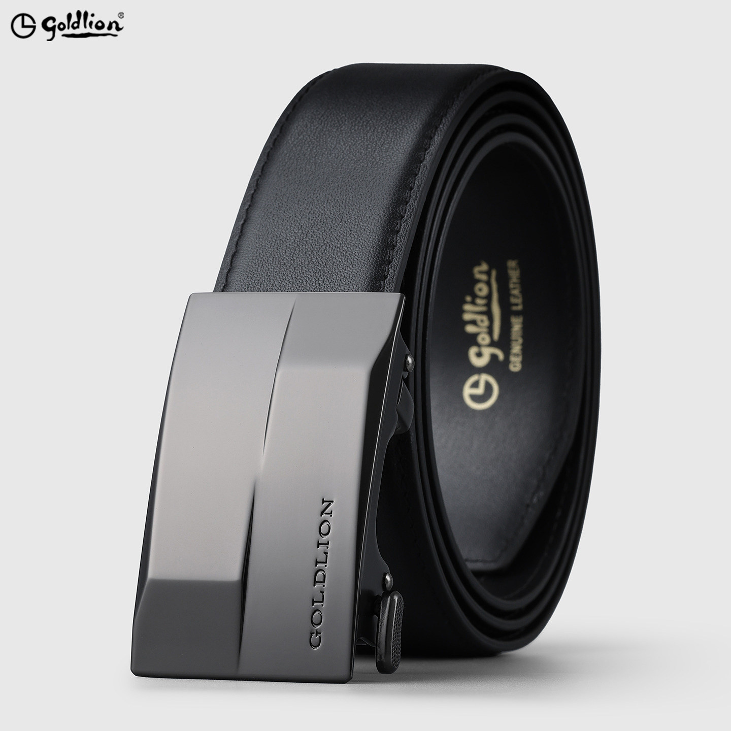 金利来皮带男士新款金属防指纹内穿式自动扣商务头层牛皮裤带腰带,淘宝优惠券,粉丝福利购,淘宝优惠卷