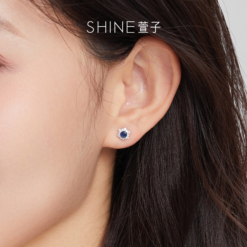 SHINE萱子饰品奢华璀璨925银耳钉轻奢高级感闪耀耳环女复古百搭,淘宝优惠券,粉丝福利购,淘宝优惠卷