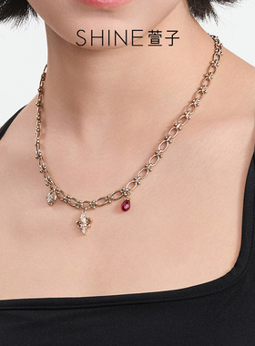 SHINE萱子鎏金心锁系列复古套链