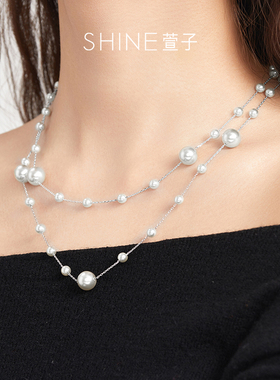 SHINE萱子金汐映月系列珍珠套链