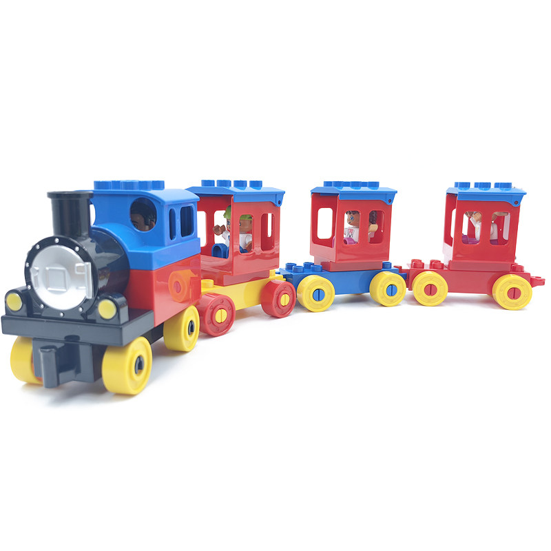 大颗粒积木小火车工程车火车轨道车厢车底配件儿童益智拼装玩具,淘宝优惠券,粉丝福利购,淘宝优惠卷