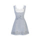 ເສື້ອຢືດ denim ສອງຊິ້ນທີ່ມີສະໄຕ