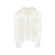 Lefame lace embroidered ແບບພະລາຊະວັງເທິງແຂນຍາວ