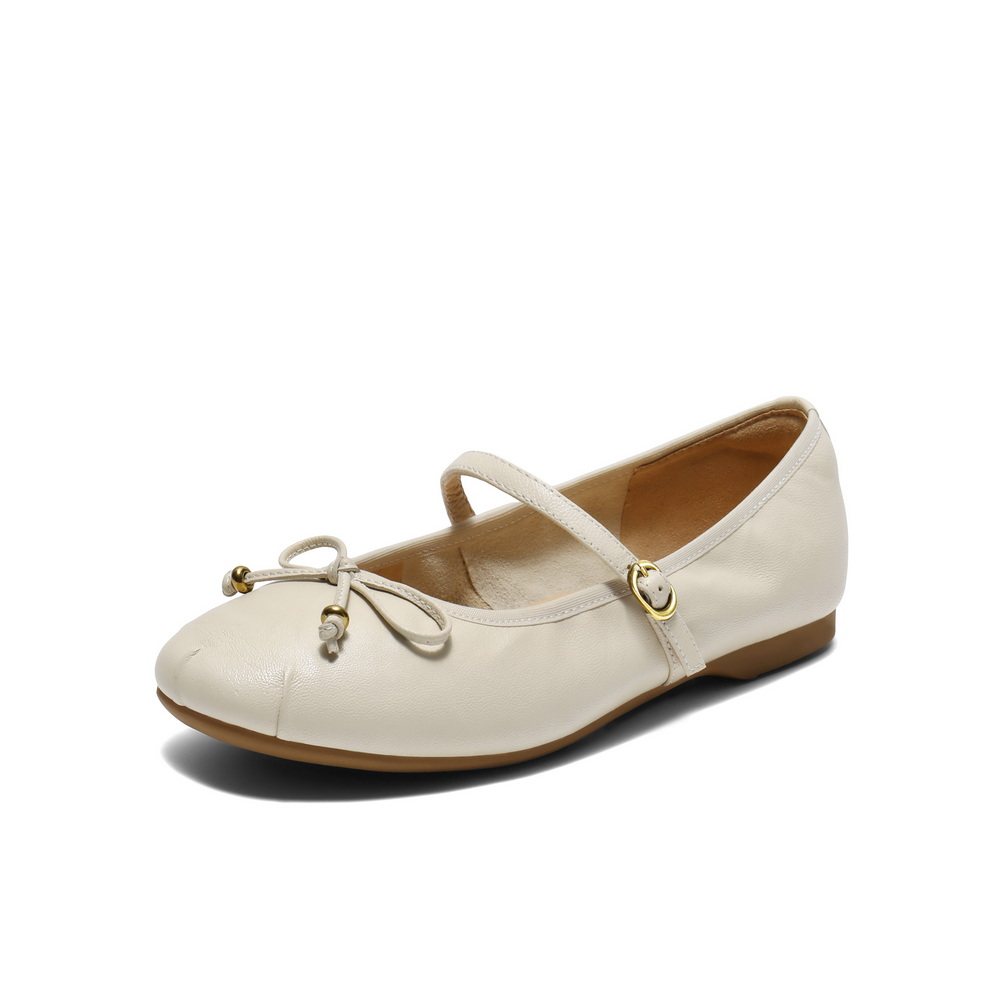 百丽芭蕾红色平底羊皮玛丽珍鞋女25新款婚鞋浅口单鞋子B2783CQ5,淘宝优惠券,粉丝福利购,淘宝优惠卷