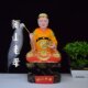The resin statue of Nuwa Empress Wuxia and Dragon Mother presenting her son to the Empress