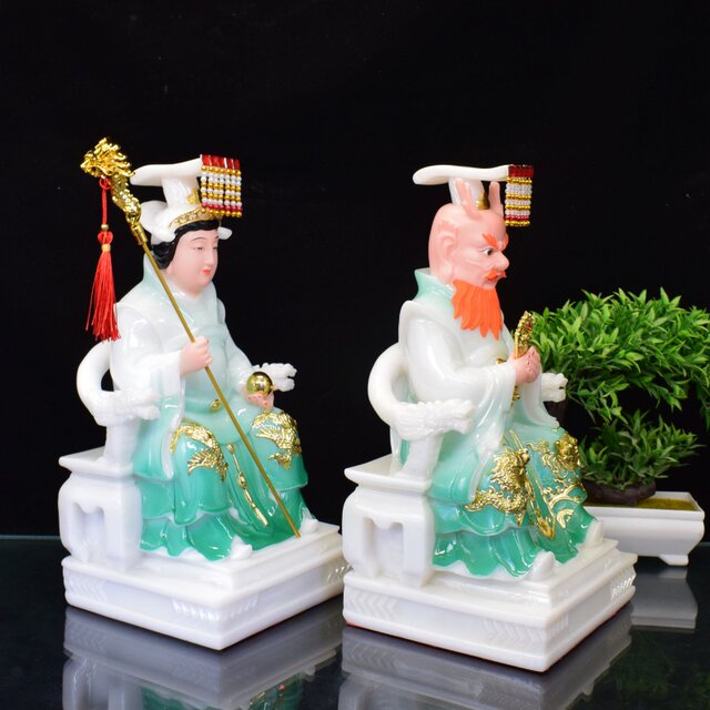 Dragon King and Dragon Mother Solid Jade Pink Dragon King and Dragon Palace Lady