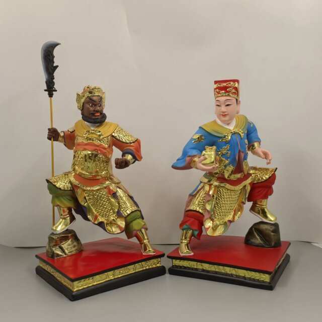 Guanping Zhoucang statue resin household Buddhist temple ornaments