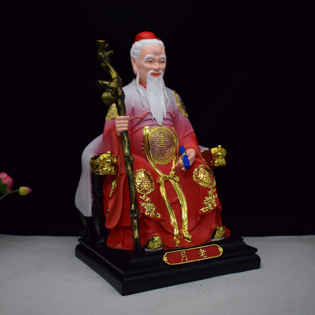 Resin Yuelao Xingjun resin sitting figure ornaments