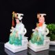 Dragon King and Dragon Mother Solid Jade Pink Dragon King and Dragon Palace Lady