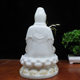 Buddha statue Avalokitesvara Bodhisattva enshrines peace white marble