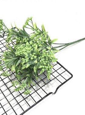 塑料仿真植毛霜白家居花家居装饰