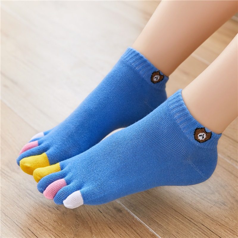 蓝姿欣新品纯棉女短筒中统脚趾袜子 蓝姿欣短袜/打底袜/丝袜/美腿袜