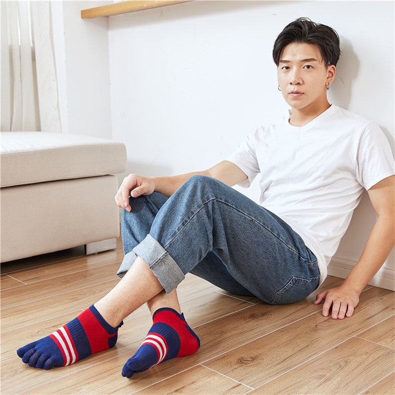 蓝姿欣纯棉短筒中统分男士脚趾袜子 蓝姿欣短袜/打底袜/丝袜/美腿袜