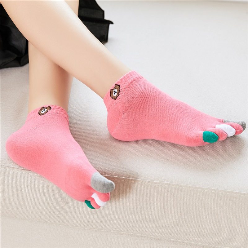 蓝姿欣新品纯棉女短筒中统脚趾袜子 蓝姿欣短袜/打底袜/丝袜/美腿袜