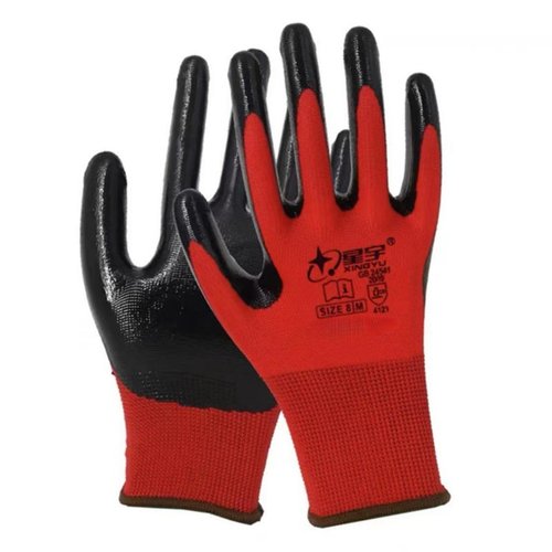 星宇手套劳保528正品N518耐磨加厚透气耐油工地干活工作橡胶丁腈 - 图3