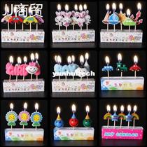 5pcs sets 2017 Birthday Candle Kids Gift Cartoon Craft Cute