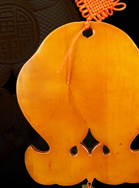 大门对窗户桃木富贵鱼八卦镜挂件