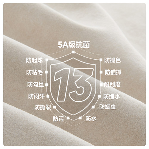 政府补贴帕沙曼豆腐块沙发客厅现代简约猫抓布艺沙发可拆洗奶油风 - 图1