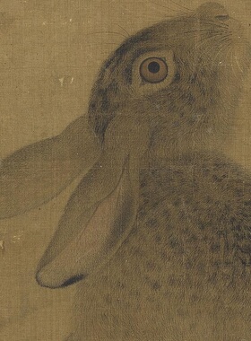 北宋 崔白 双喜图名家工笔宋画花鸟走兽国画竖幅高清微喷挂轴装裱
