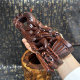Taoist supplies natural jujube wood faucet hand stove hand-held incense burner water and land magic weapon lotus hand burner finely carved dragon hand burner