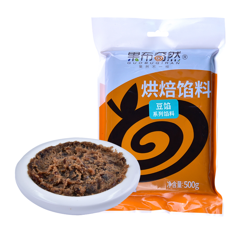 果布奇然粒粒红豆沙馅低甜红豆粒馅水豆沙蛋黄酥面包月饼糕点馅料,淘宝优惠券,粉丝福利购,淘宝优惠卷