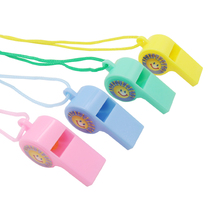 Plastic colored with rope whistle Whistle Whistle fan whistle Children whistle blow whistle OK whistleblowing BB whistle