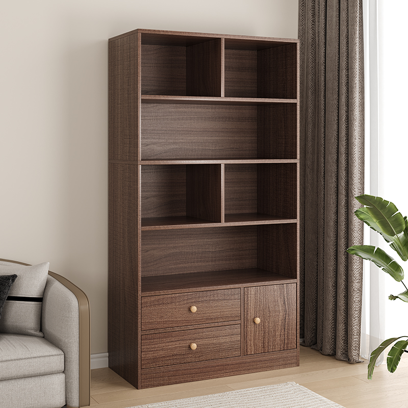 Saifu bookshelf storage rack floor bookcase with door