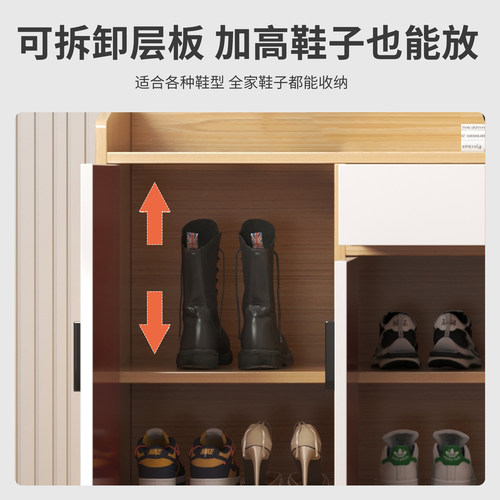 鞋架家用门口防尘多层带门鞋柜经济型收纳神器省空间宿舍出租屋用 - 图2
