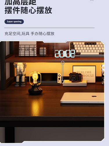 置物架桌面收纳神器多层书架学生桌上置物架办公室书柜小型展示架 - 图2