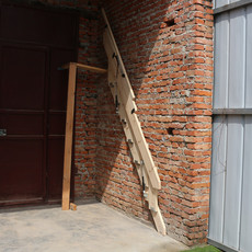 Лестница 实木家用折叠梯子贴墙翻折伸缩拉室内外loft隐形平台登高阁楼楼梯 Chaoyang