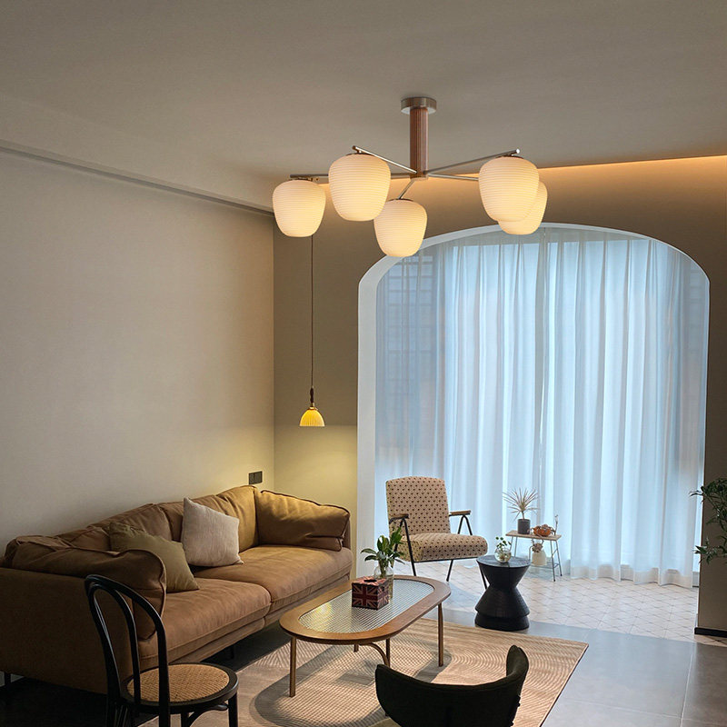 三头硕果吸顶灯卧室北欧中古吊灯简约奶白玻璃原木风餐厅灯具小众,淘宝优惠券,粉丝福利购,淘宝优惠卷