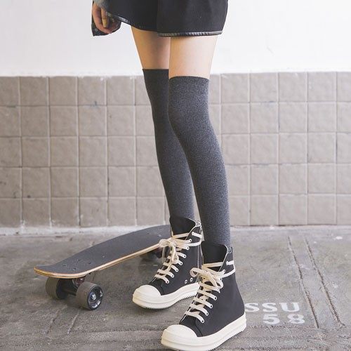 黑色小腿袜子女春秋季纯棉长袜子学院风jk长筒堆堆袜潮日系及膝袜,淘宝优惠券,粉丝福利购,淘宝优惠卷