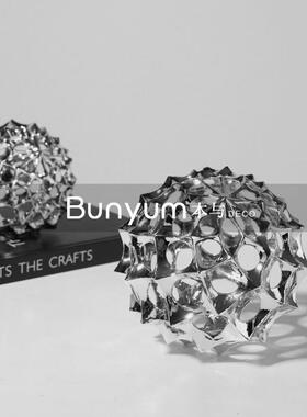 简约艺术创意金属镂空球摆件样板间售楼处家居客厅玄关柜桌面饰品