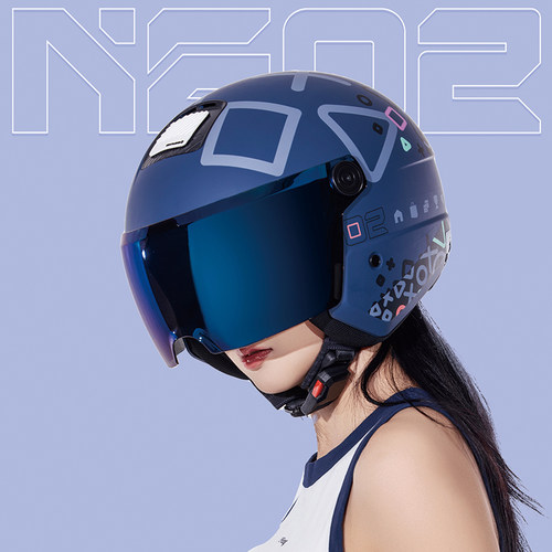 RYMIC睿觅NE02头盔摩托车男女生电动车踏板小半盔机车四分之三盔 - 图1