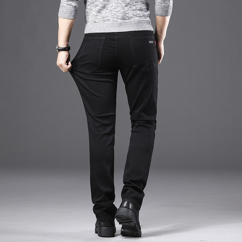 2020春秋季黑色男士宽松直筒牛仔裤 汤尼柏蒂牛仔裤