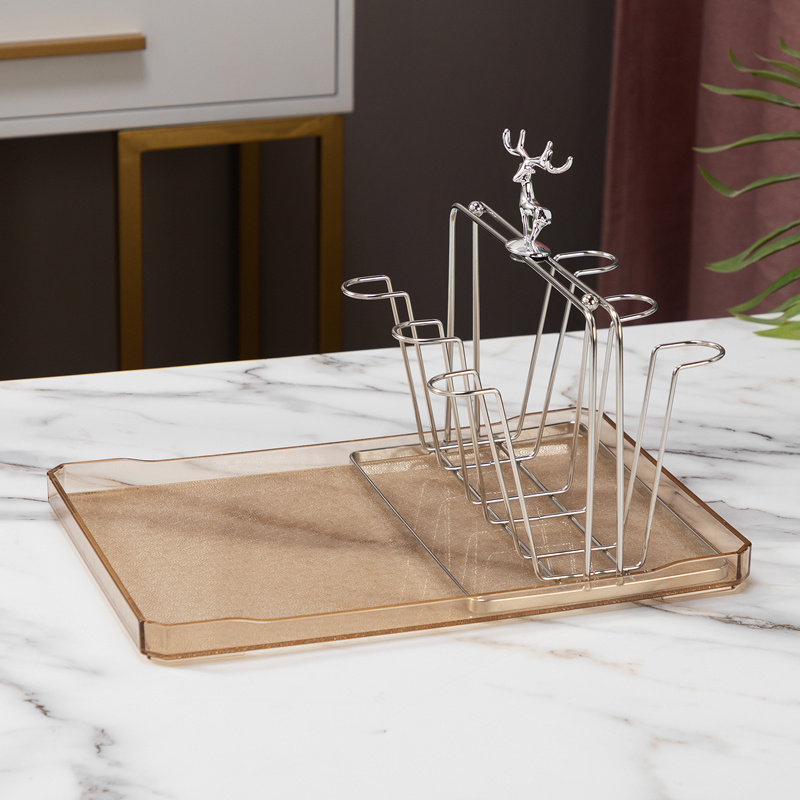 杯子收纳架不锈钢杯架托盘倒挂架客厅8杯架沥水架12杯架子置物架,淘宝优惠券,粉丝福利购,淘宝优惠卷