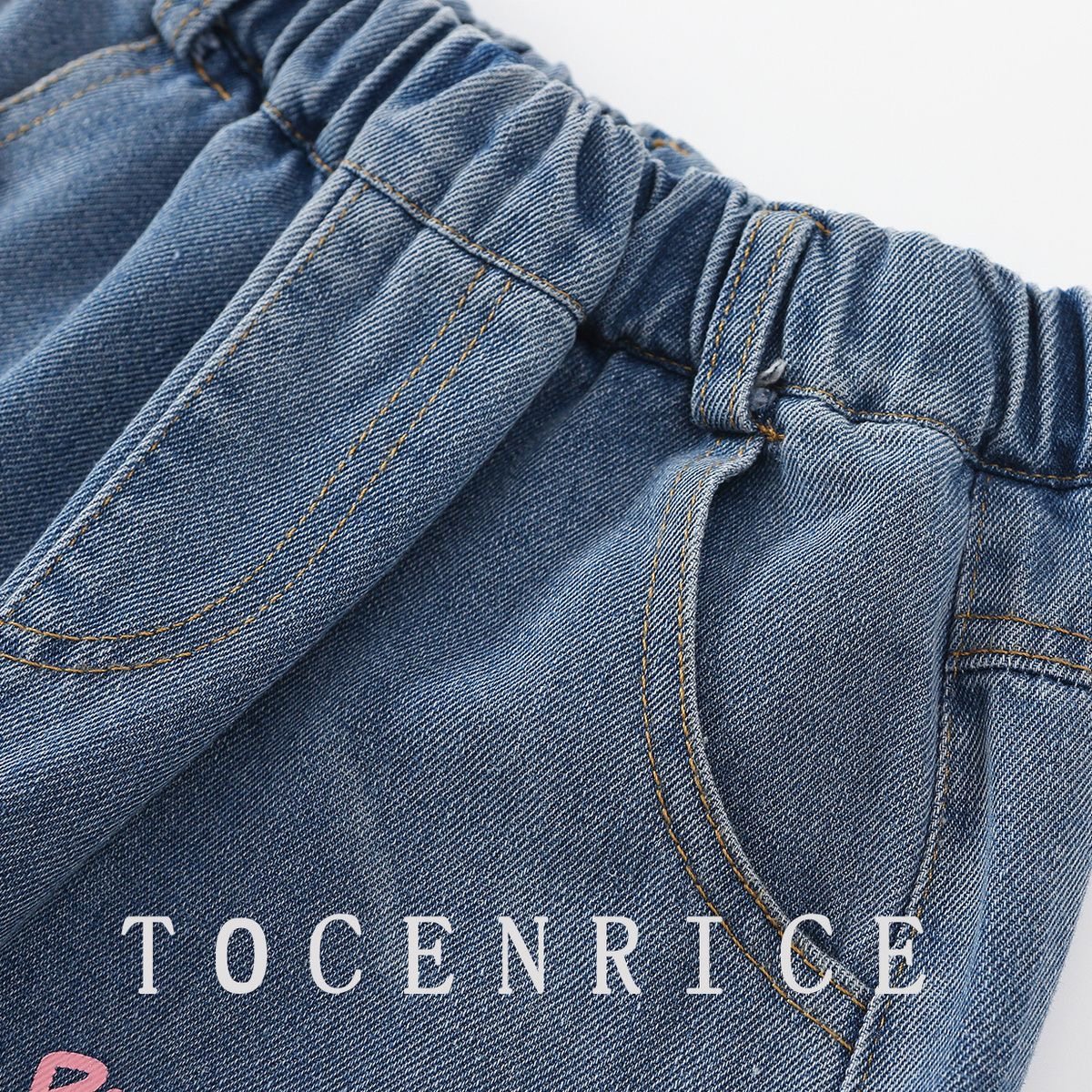 Kt猫女童牛仔裤2026秋冬新款女孩直筒裤子宽松加绒儿童洋气阔腿裤,淘宝优惠券,粉丝福利购,淘宝优惠卷