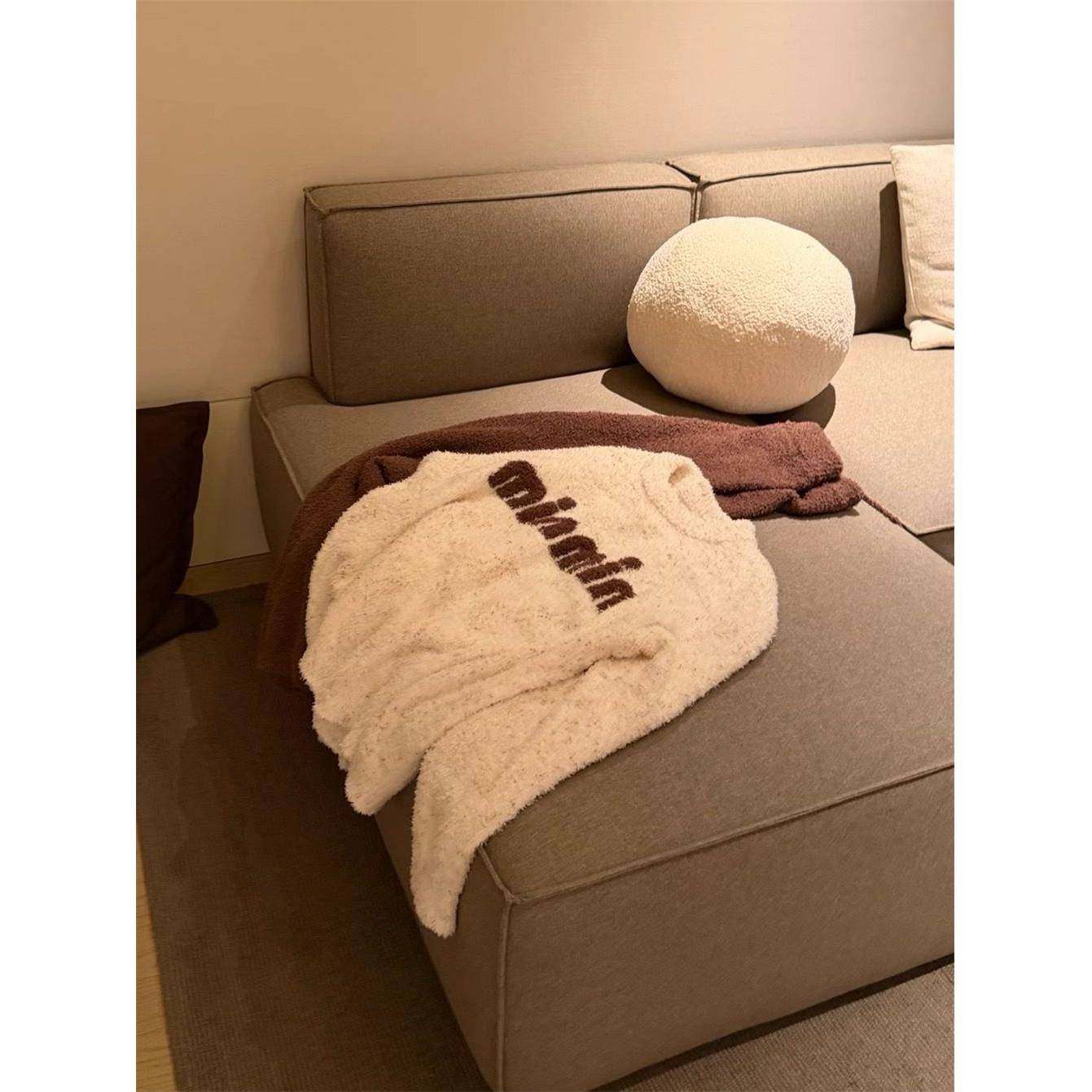 韩版字母提花半边绒睡衣女2025秋冬新款时尚慵懒可外穿保暖家居服,淘宝优惠券,粉丝福利购,淘宝优惠卷