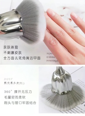 玫瑰花型设计散粉刷长柄美甲扫尘刷蓬松化妆刷可爱大头公主风
