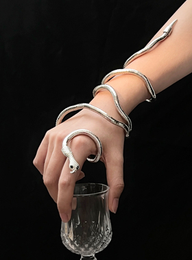 kansai男女缠绕蛇形项链