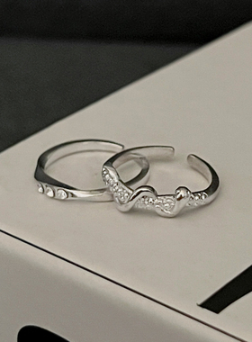 KANSAI气质几何缠绕蛇形开口戒指冷淡风千禧亚比配饰日韩个性饰品