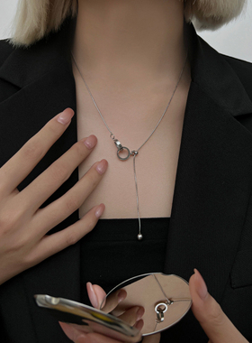 kansai环扣流苏钛钢项链拍3付2