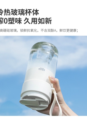 Glasslock榨汁机小型便携式双盖