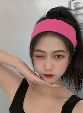 运动健身纯色头箍韩国ins发带