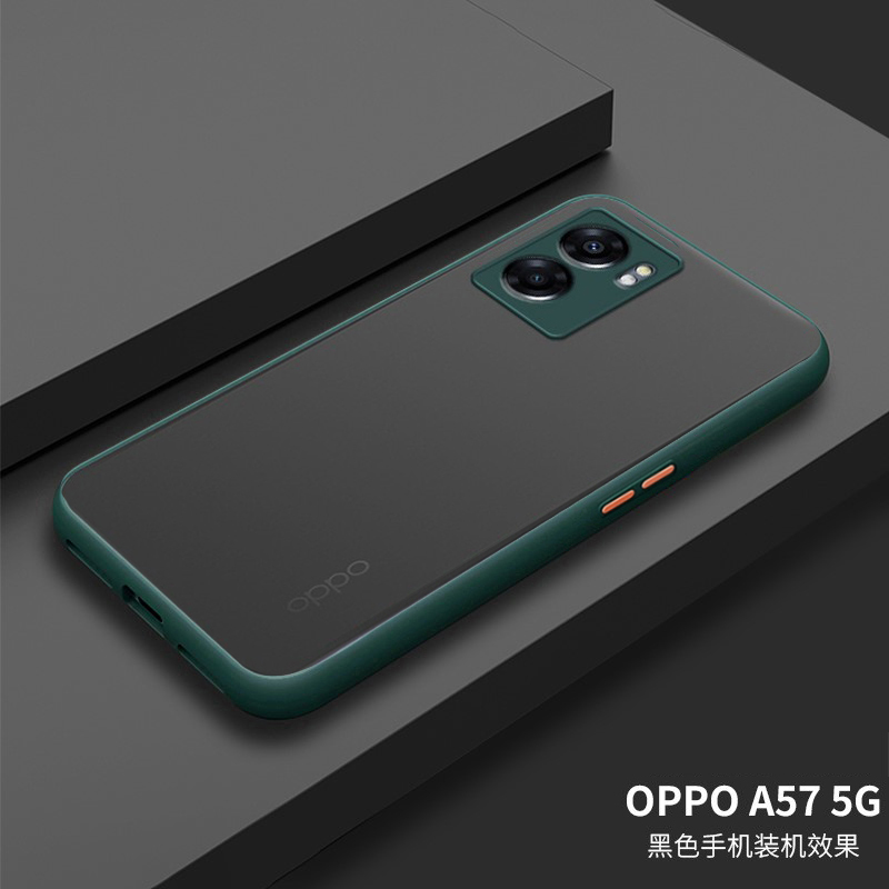 oppoa57 5g手机壳加钢化膜oppa57镜头全包PFTM20磨砂防摔硬壳a五七超薄软胶外壳镜头全包0ppoa57潮牌时尚男女-图0