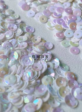 pvc马卡龙实色彩法式刺绣珠片